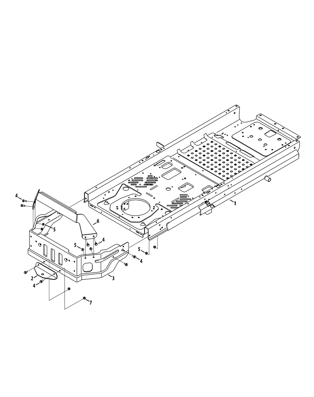 Frame Diagram and Parts List for Z-FORCELZ60 (53AGD-53AGD050)(2015) Cub Cadet Lawn Tractor